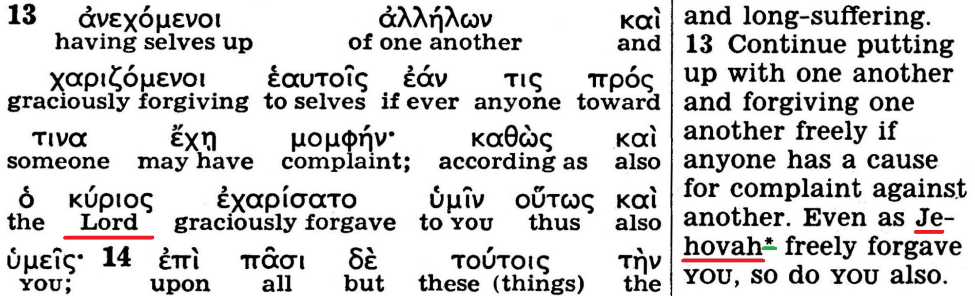 The Kingdom Interlinear Translation of the Greek Scriptures