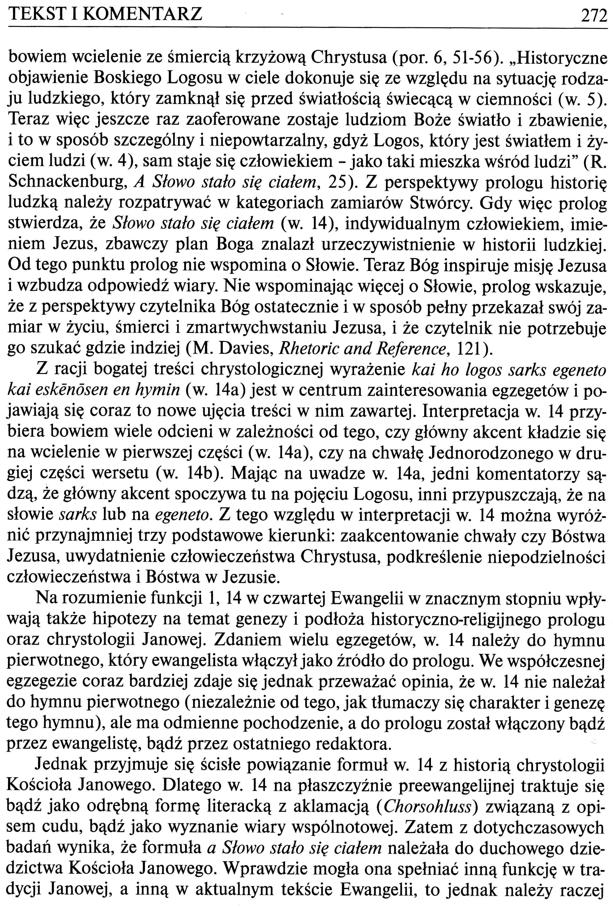 Ewangelia wg. św. Jana Komentarz do J 1, 1-18