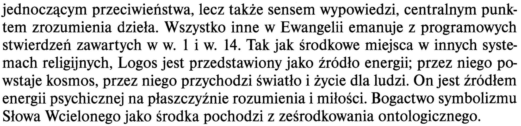 Ewangelia wg. św. Jana Komentarz do J 1, 1-18
