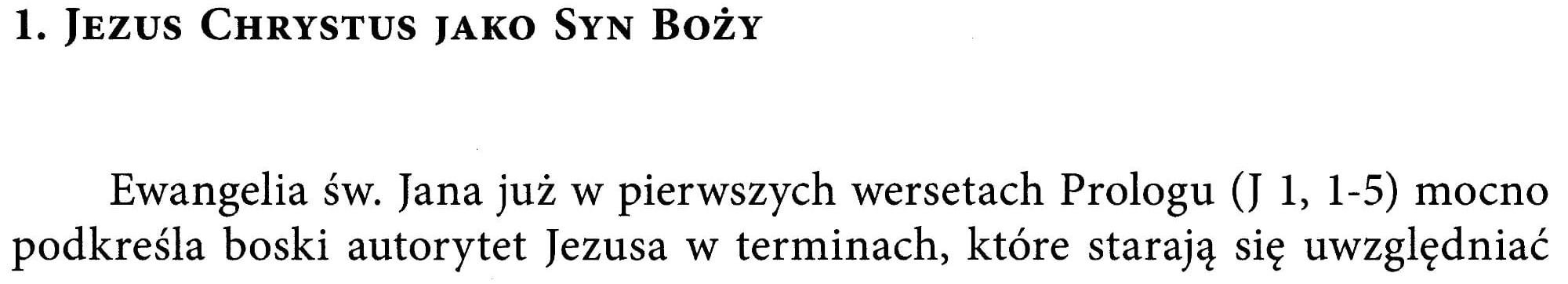 Jezus jako Syn Boży