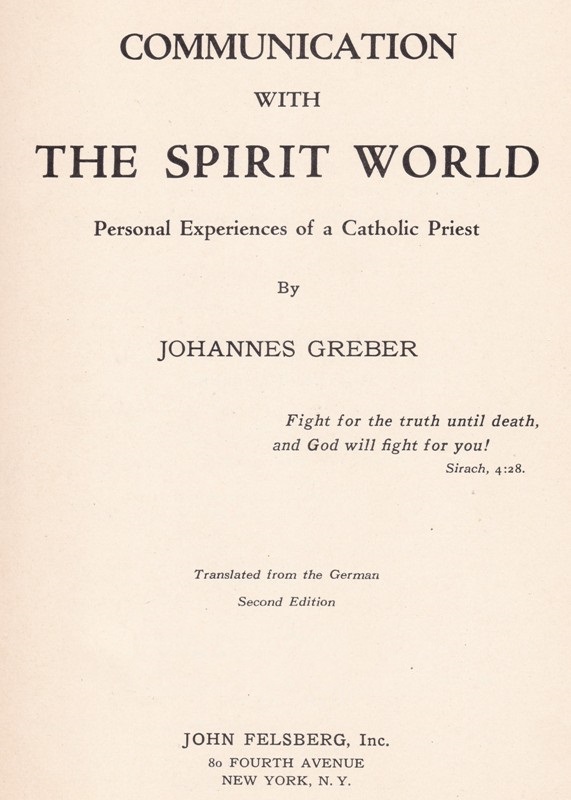 Johannes Greber Komunikowanie się ze światem duchów