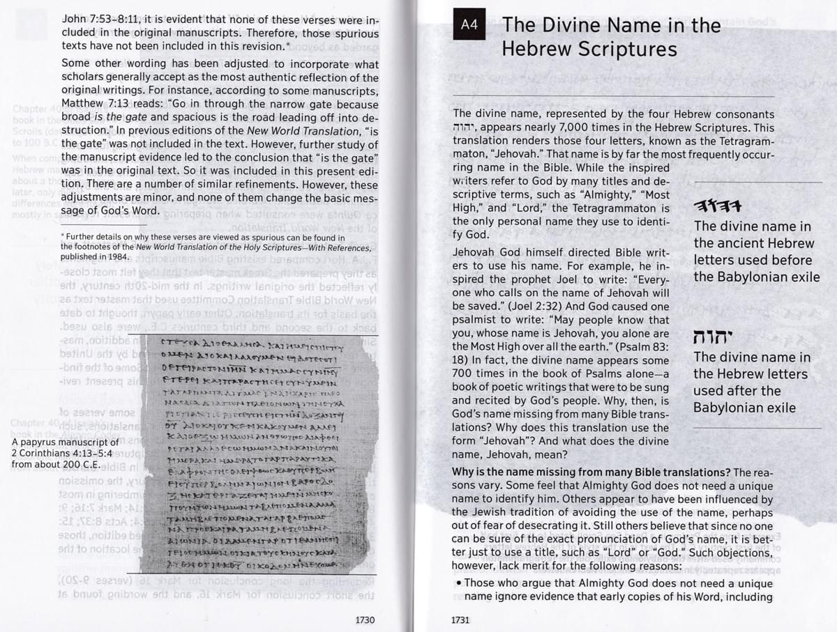 The New World Translation of the Holy Scriptures