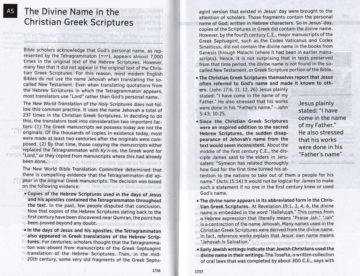 The New World Translation of the Holy Scriptures