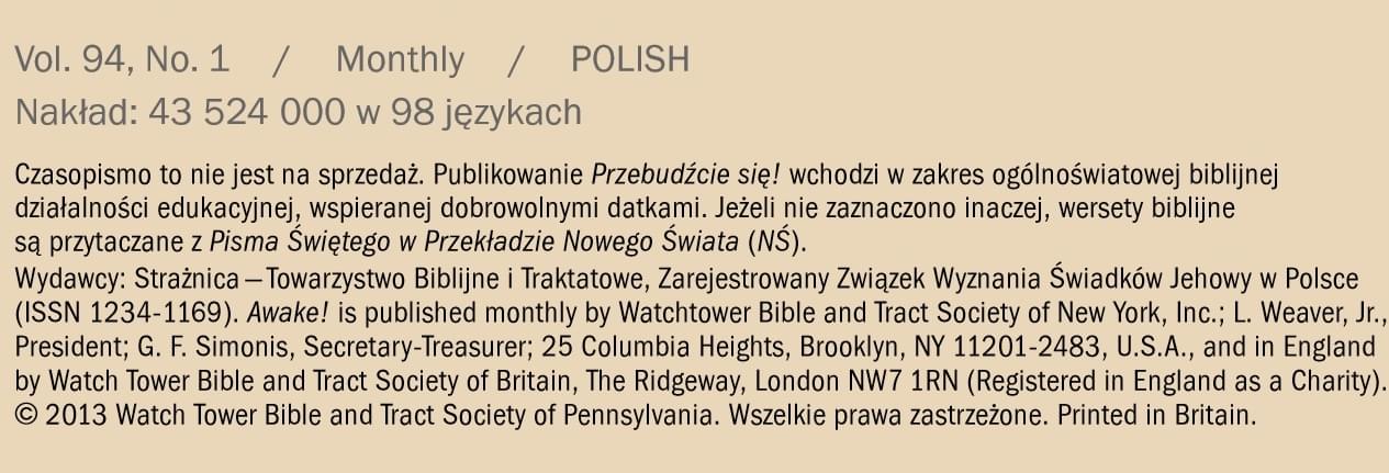 Przebudźcie się! Styczeń 2013