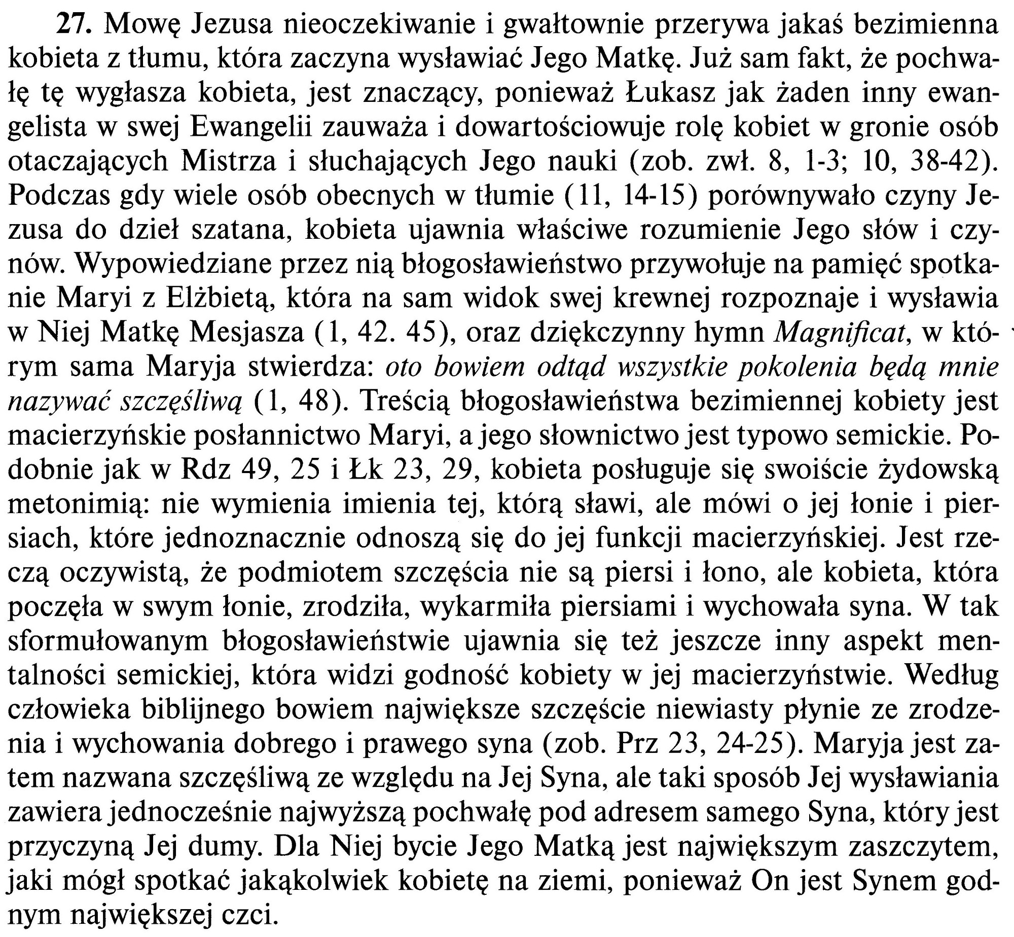 Ewangelia Według Świętego Łukasza rozdz. 1-11