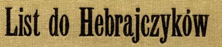 List do Hebrajczyków KUL
