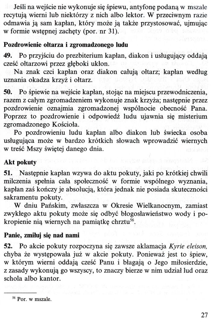 Ogólne wprowadzenie do Mszału Rzymskiego