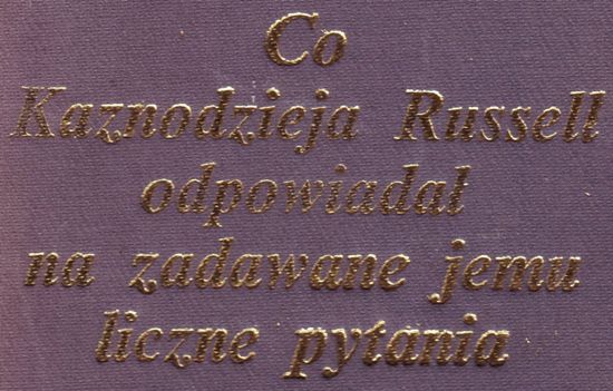 Co kaznodzieja Russell odpowiadał na zadawane jemu liczne pytania
