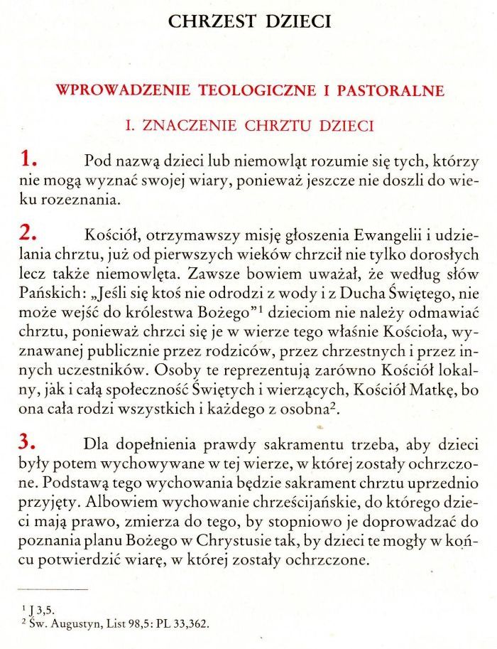 Obrzędy chrztu dzieci