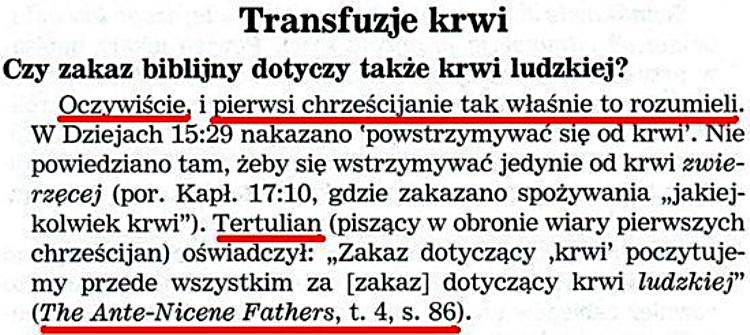 Świadkowie Jehowy a kwestia krwi