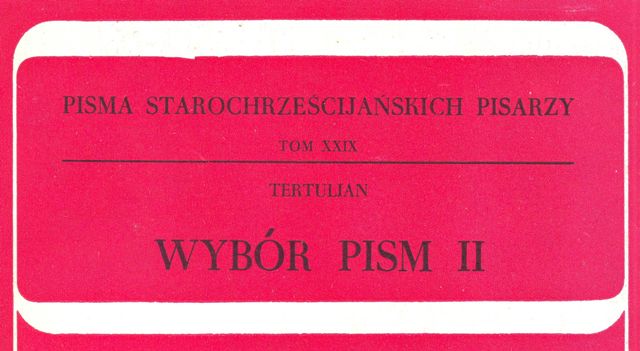Tertulian Wybór Pism