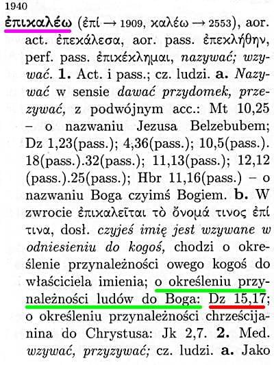 Wielki Słownik Grecko-Polski Vocatio