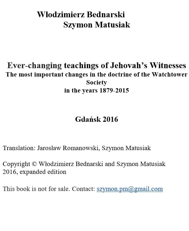 Ever-changing teachings of Jehovah's Witnesses