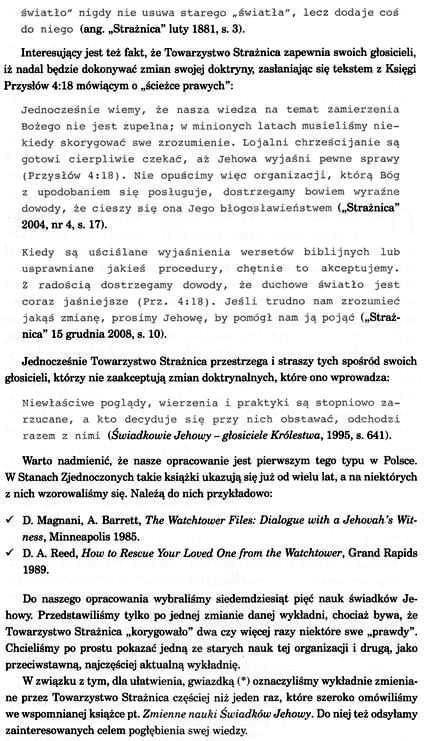 Porównanie nauk świadków Jehowy
